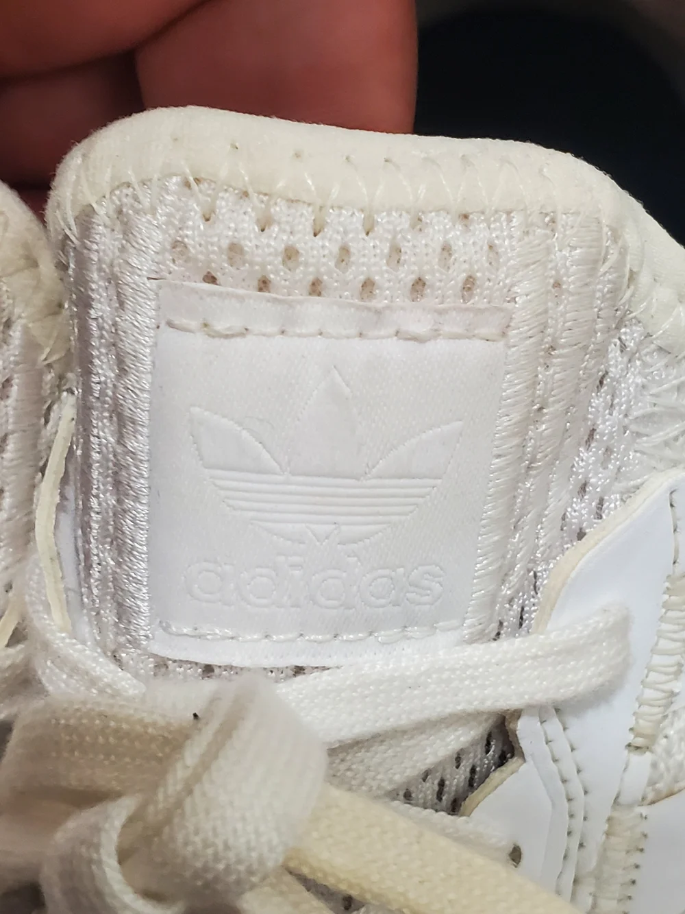 adidas Off-White Knit Lace-Up Sneakers
